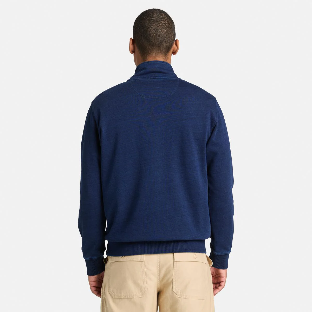 Men's Indigo 1/4 Zip Sweatshirt - Image 3