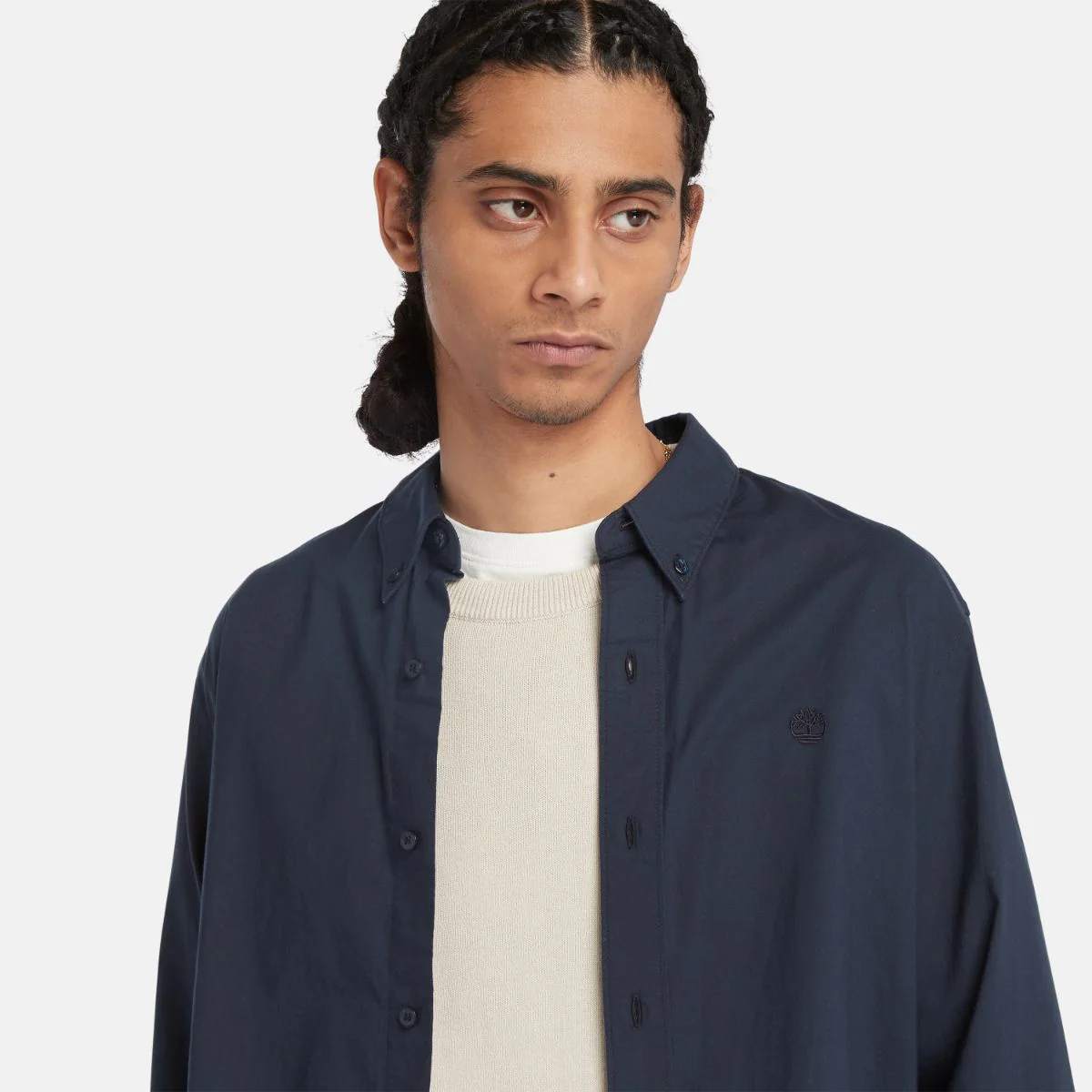 Men's Solid Poplin Shirt - Image 3