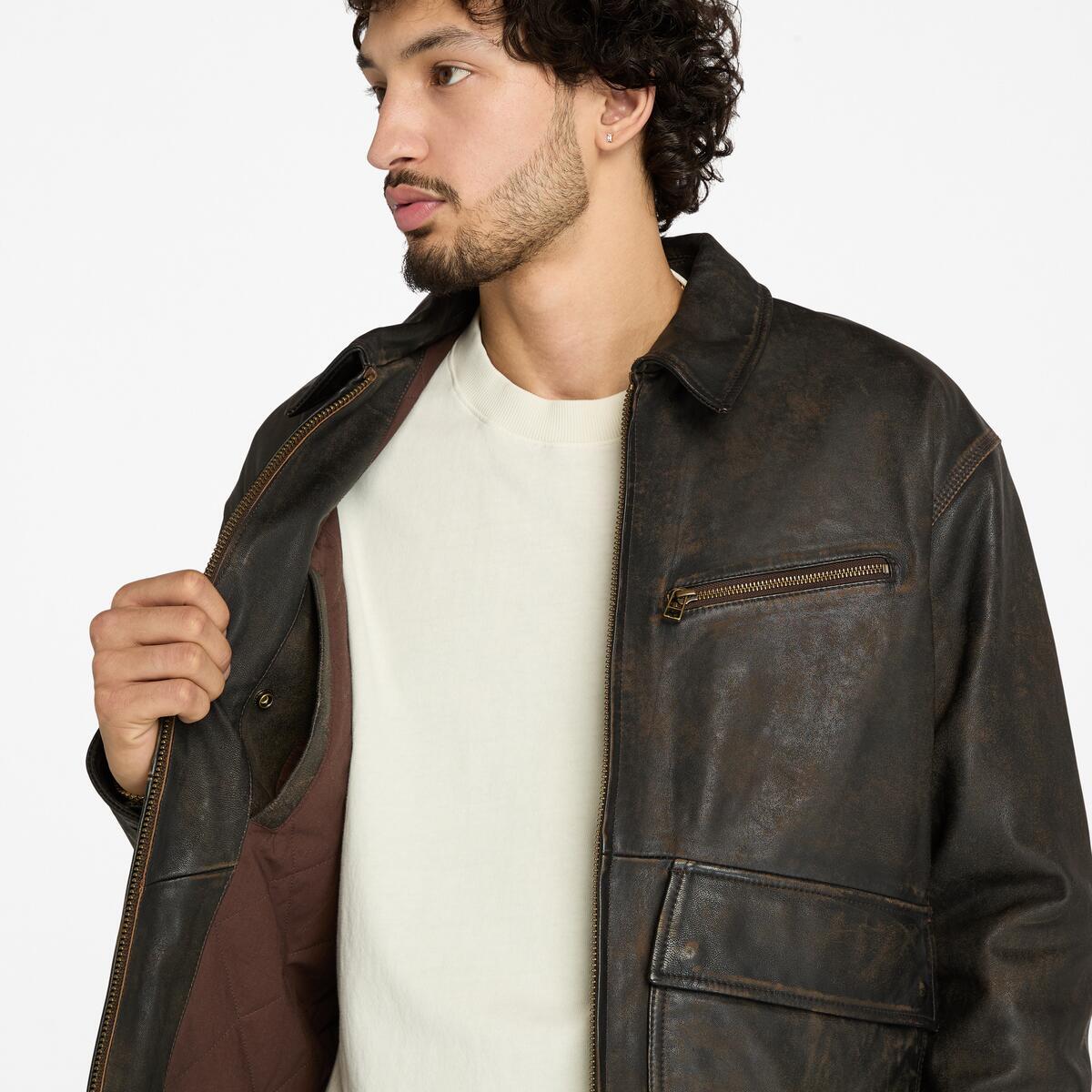 Men's Strafford Leather Jacket - Image 3