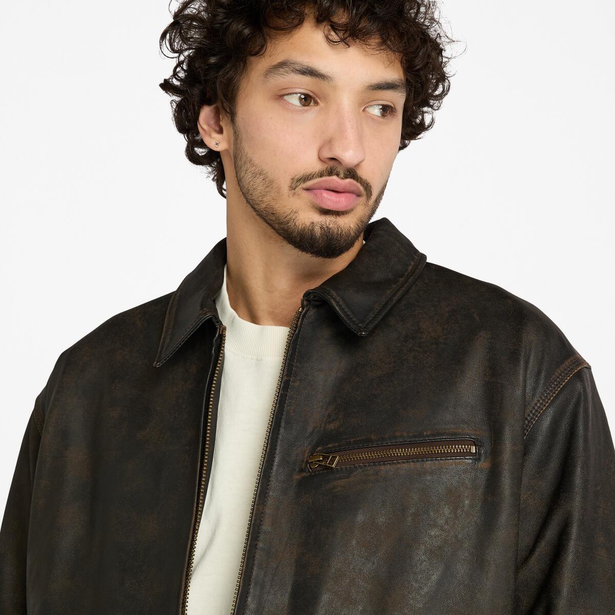 Men's Strafford Leather Jacket - Image 4