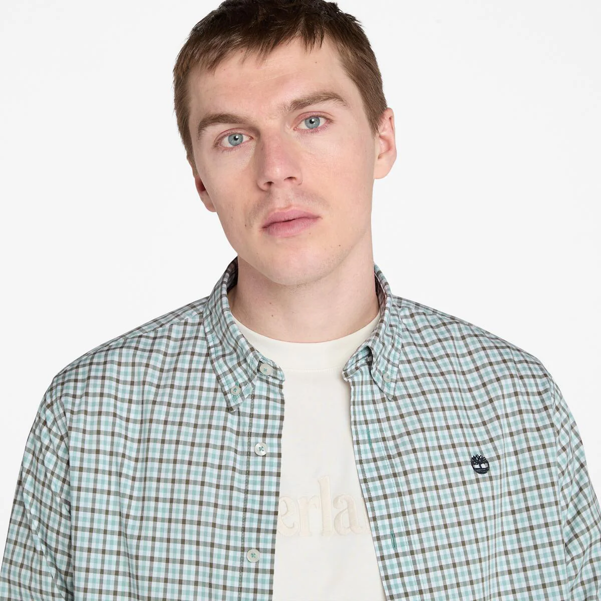 Men's Stretch Gingham Shirt - Image 3