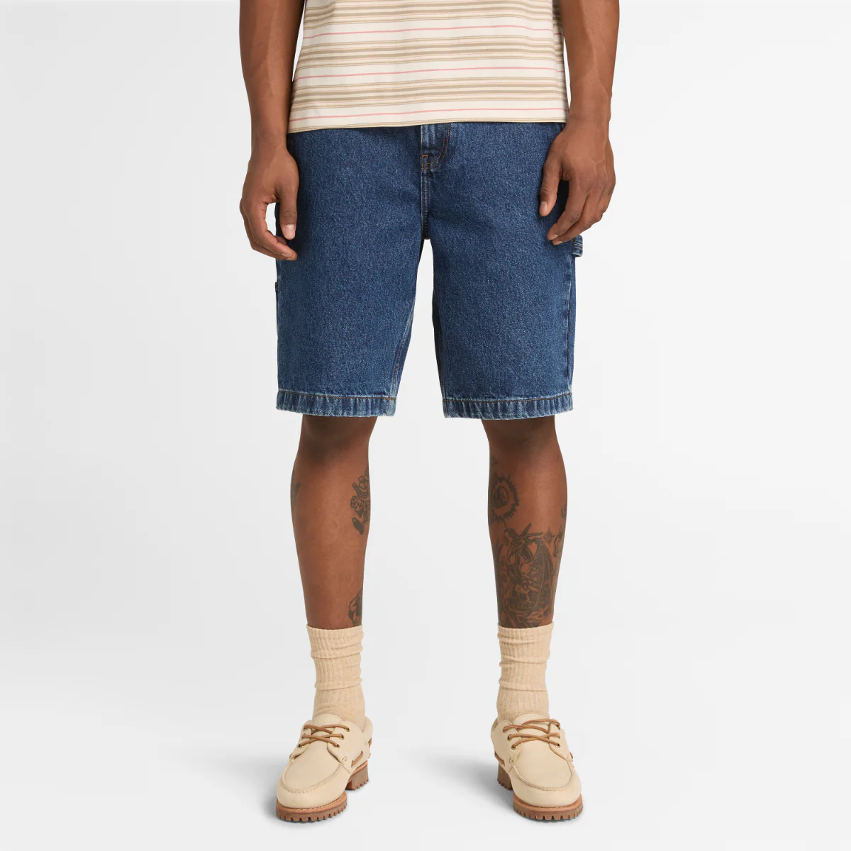 Unisex Denim Carpenter Shorts - Image 3