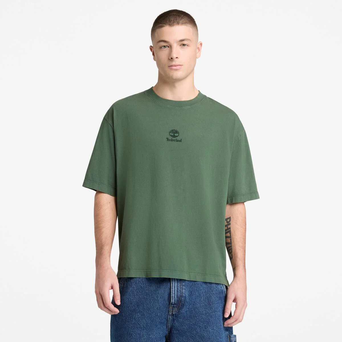Unisex Embroidered Logo Tee - Image 4