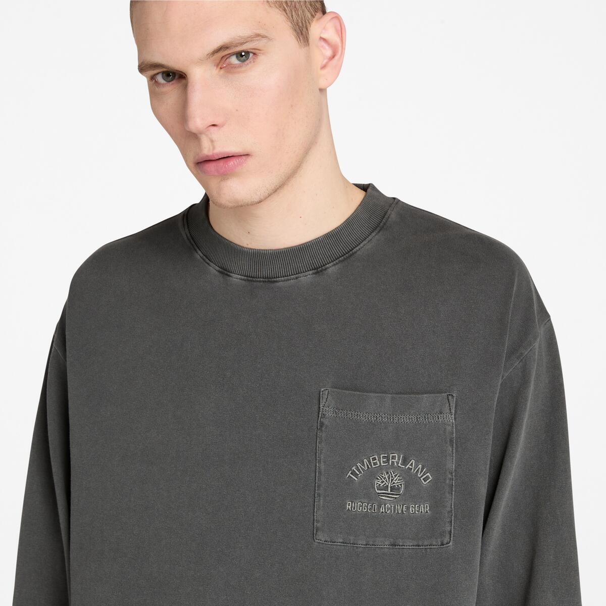 Unisex Garment Dyed Long Sleeve Tee - Image 4