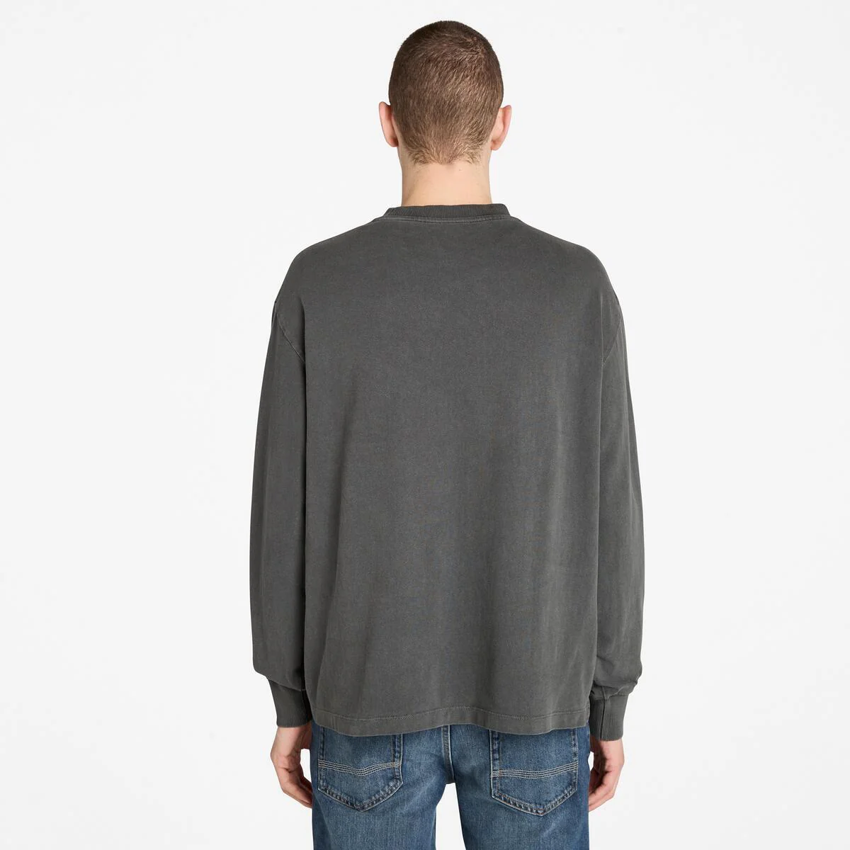 Unisex Garment Dyed Long Sleeve Tee - Image 5