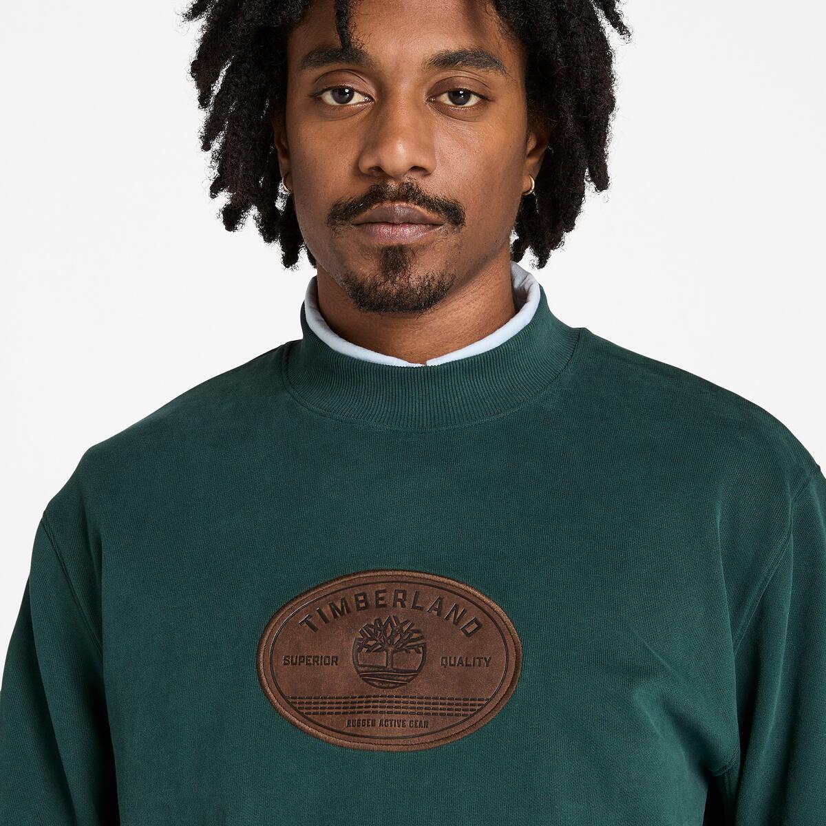 Unisex Leather Badge Crew - Image 5
