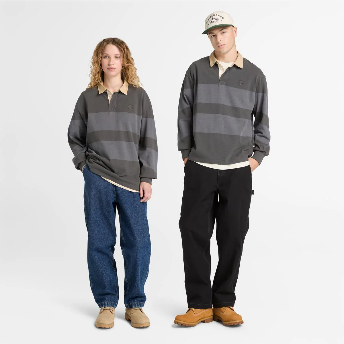 Unisex Striped Rugby Polo - Image 2
