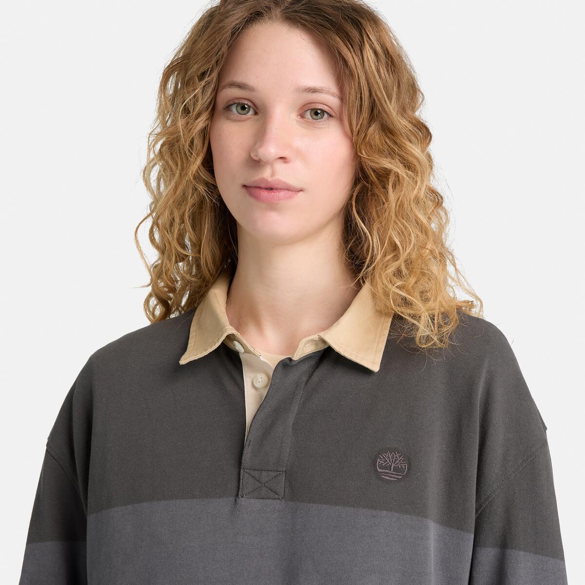 Unisex Striped Rugby Polo - Image 4