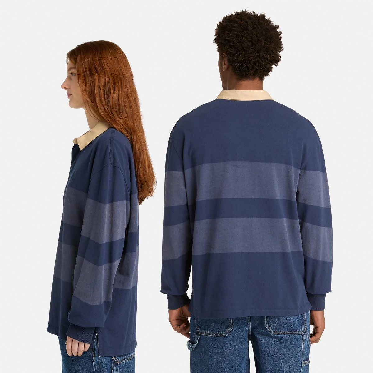 Unisex Striped Rugby Polo - Image 3