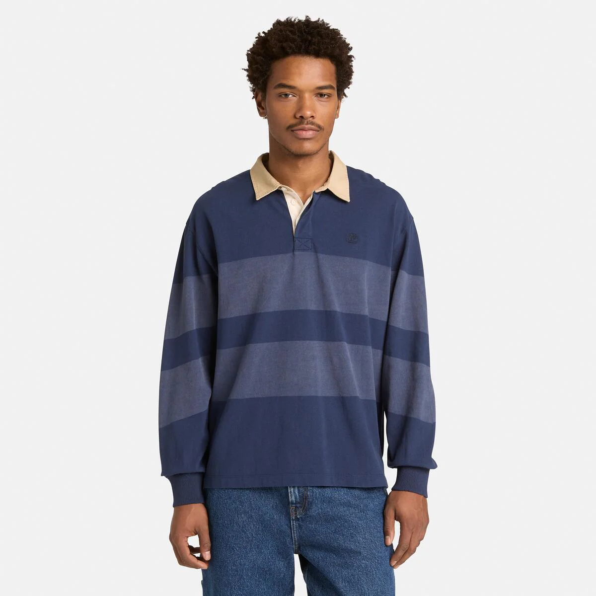 Unisex Striped Rugby Polo - Image 4