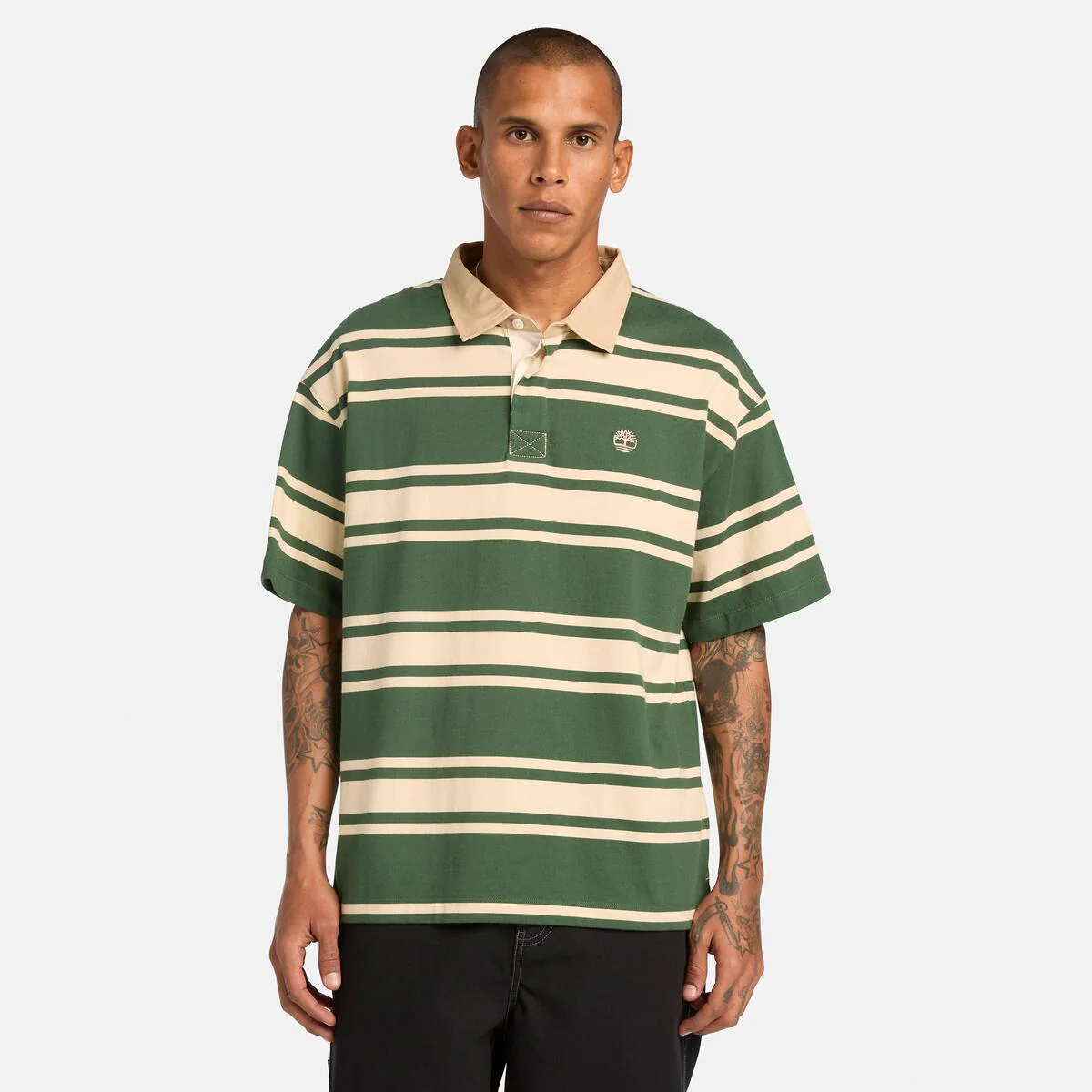 Unisex Striped Rugby Polo - Image 4